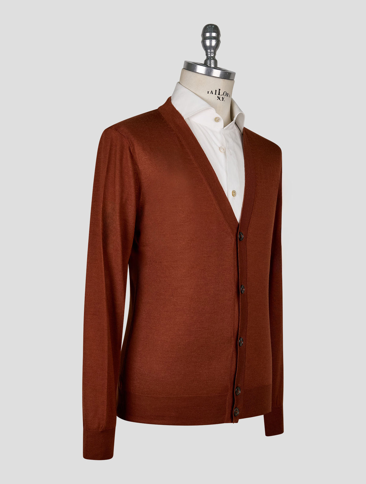 Gran Sasso Brown Virgin Wool Cashmere Silk Cardigan 2