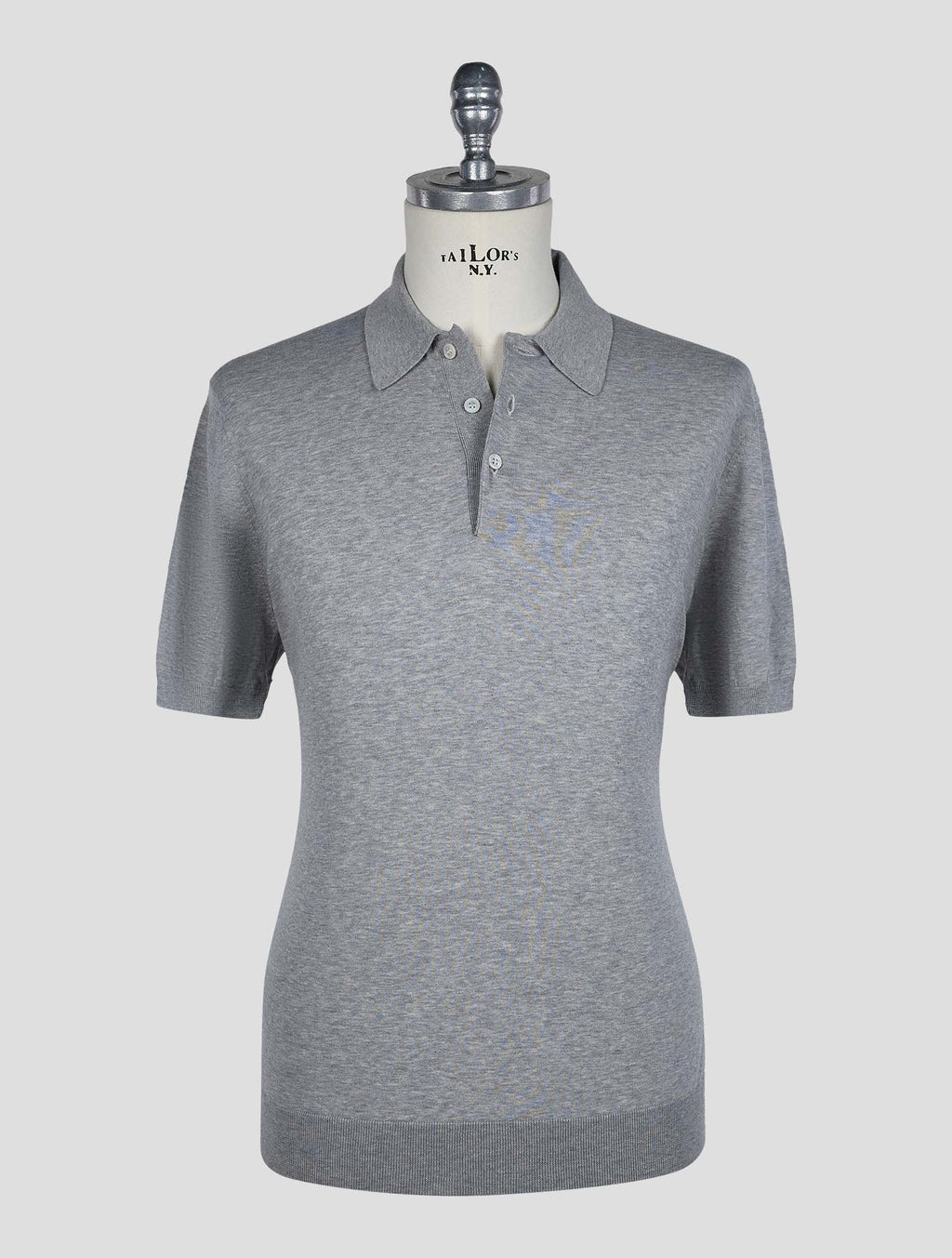 Gran Sasso Gray Cotton Polo 1