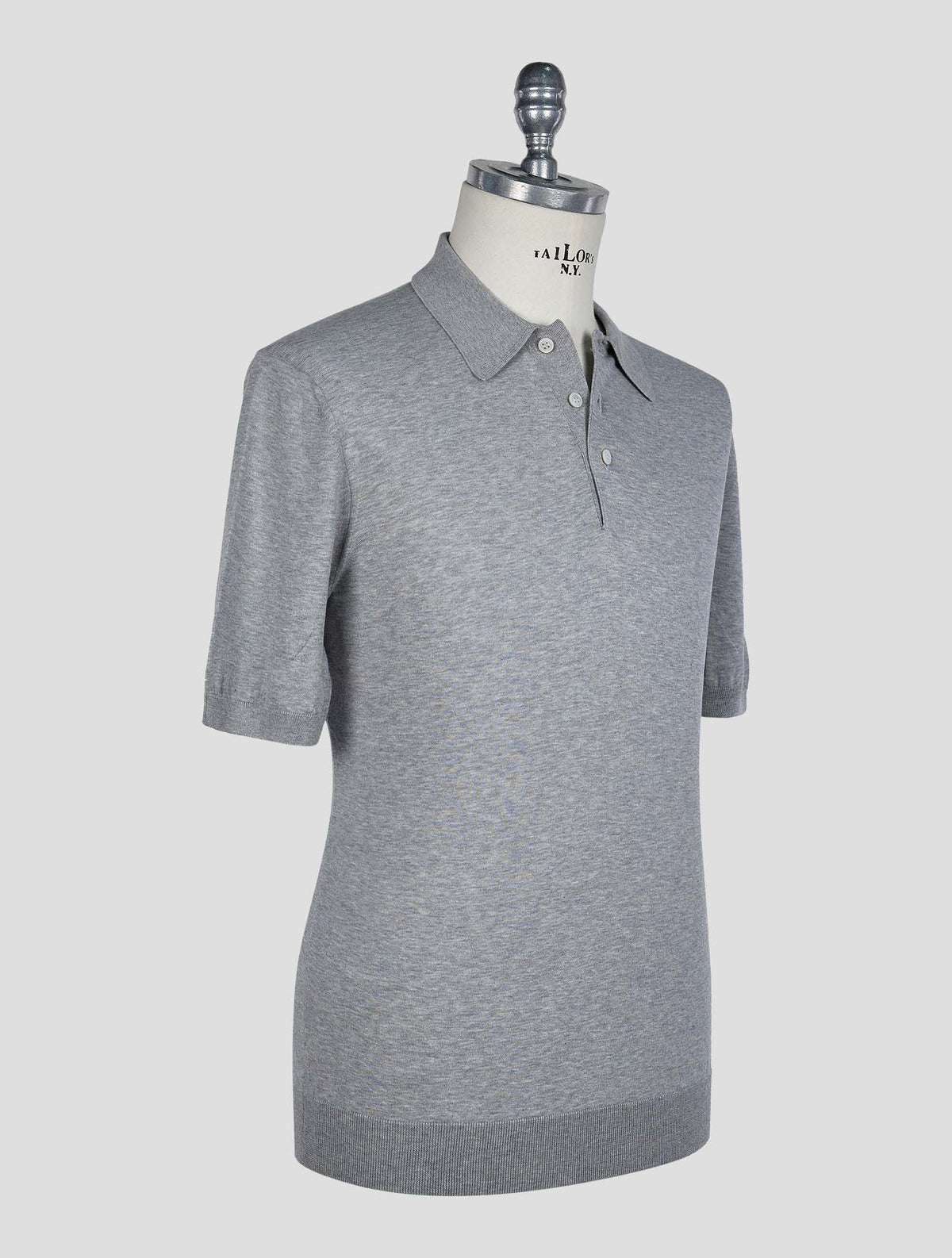 Gran Sasso Gray Cotton Polo 2