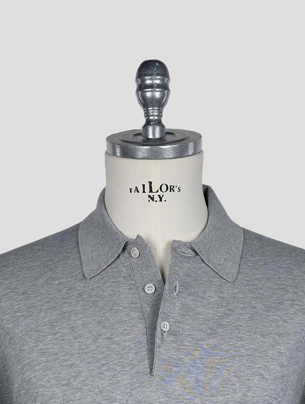 Gran Sasso Gray Cotton Polo 4
