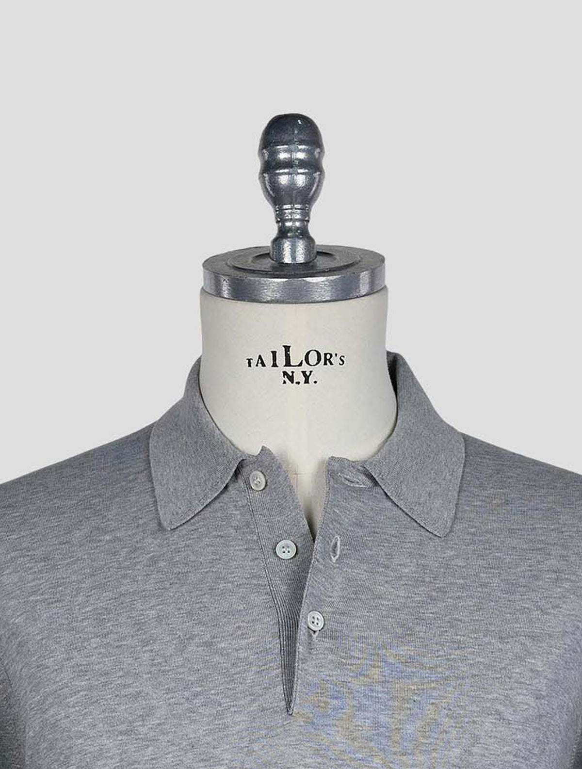 Gran Sasso Gray Cotton Polo 4
