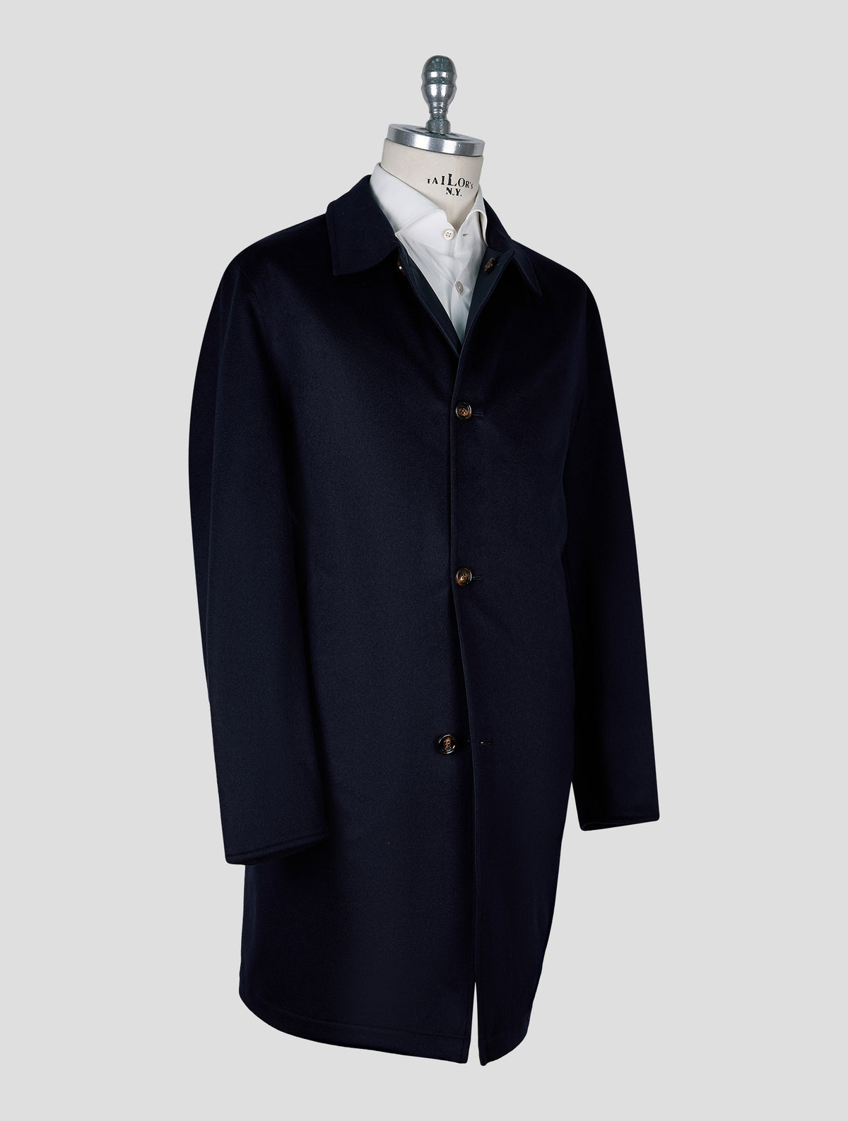 Kired Dark Blue Cashmere Pl Reverse Overcoat 2