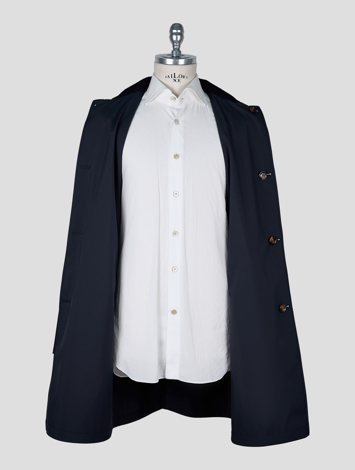 Kired Dark Blue Cashmere Pl Reverse Overcoat 5