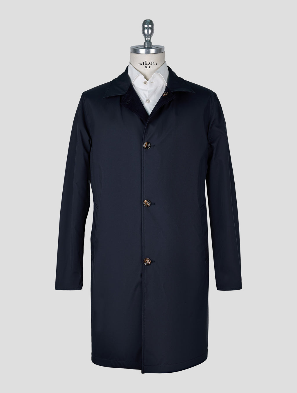 Kired Dark Blue Cashmere Pl Reverse Overcoat 6