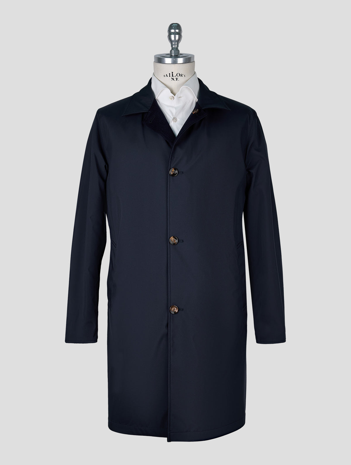 Kired Dark Blue Cashmere Pl Reverse Overcoat 6
