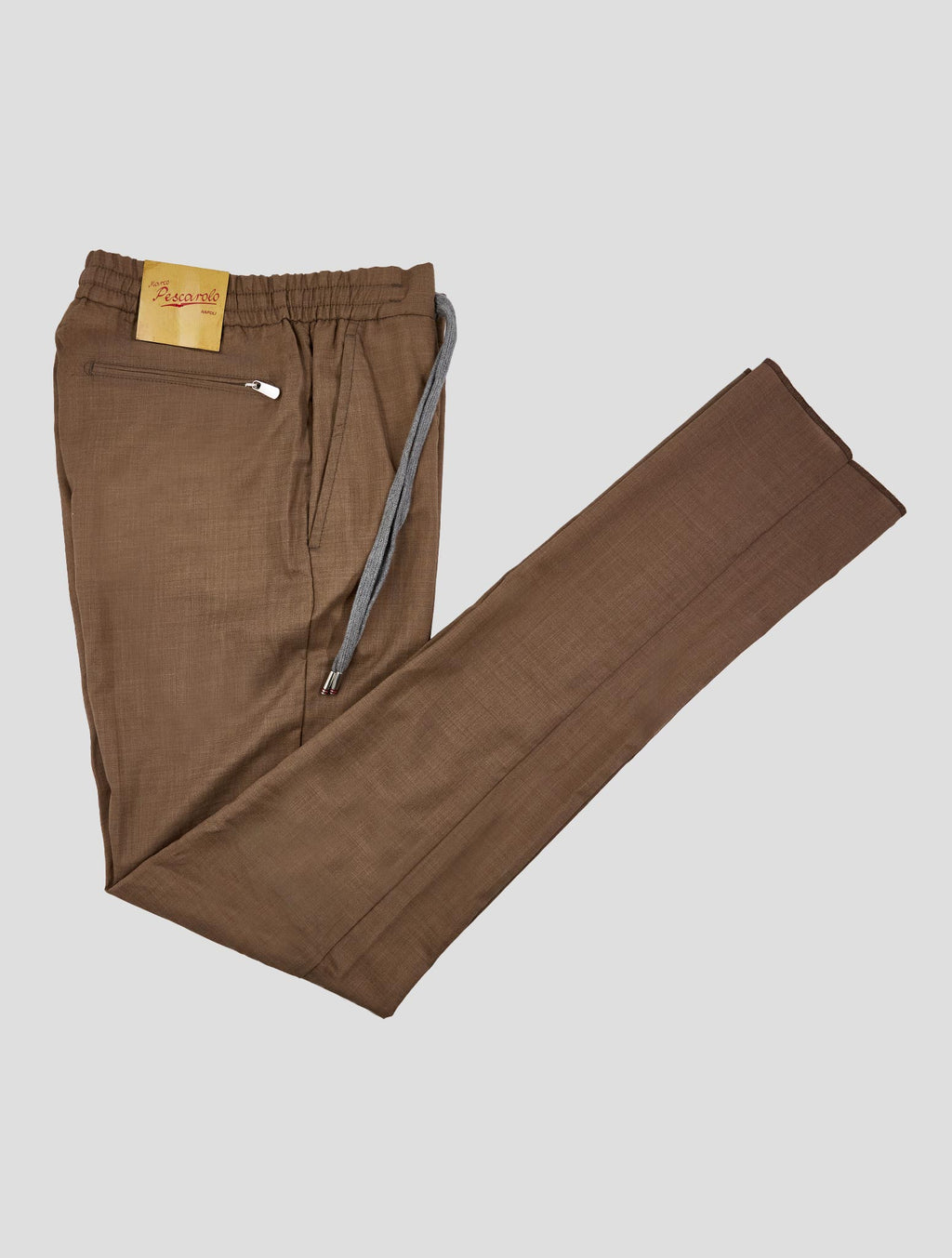 Marco Pescarolo Brown Virgin Wool Silk Pants 1