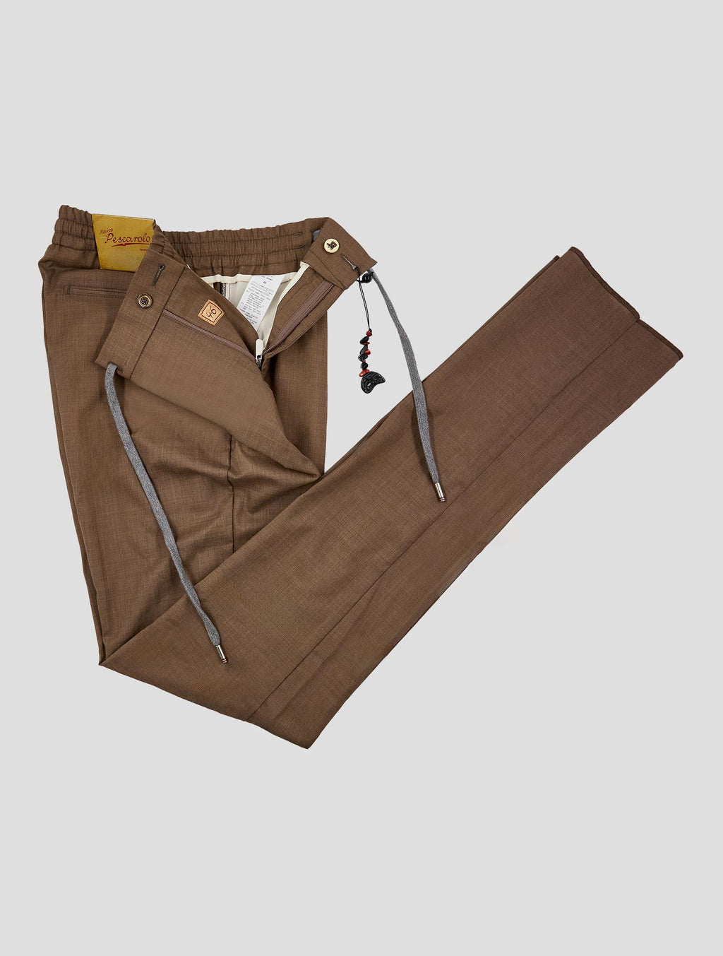 Marco Pescarolo Brown Virgin Wool Silk Pants 2