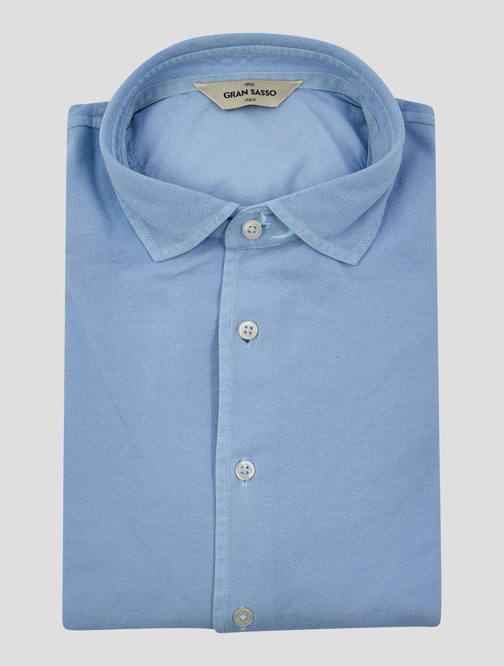 Gran Sasso Light Blue Cotton Polo 1