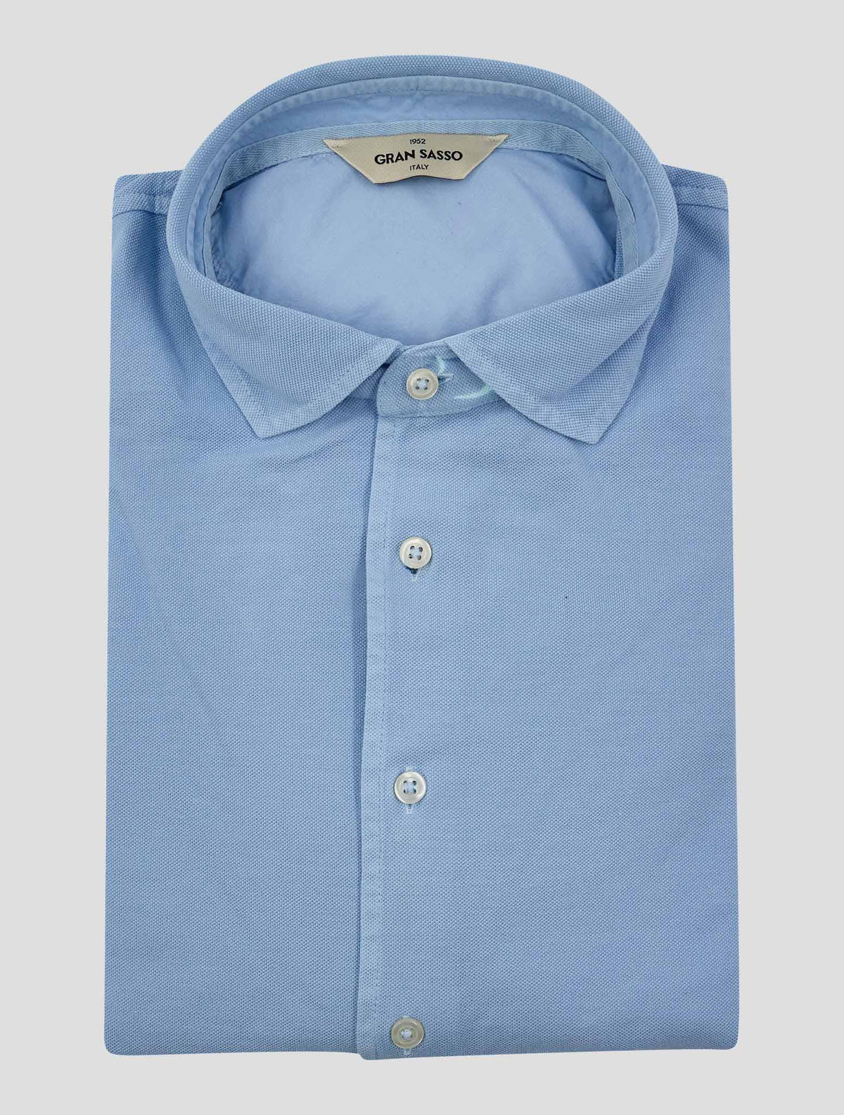 Gran Sasso Light Blue Cotton Polo 1