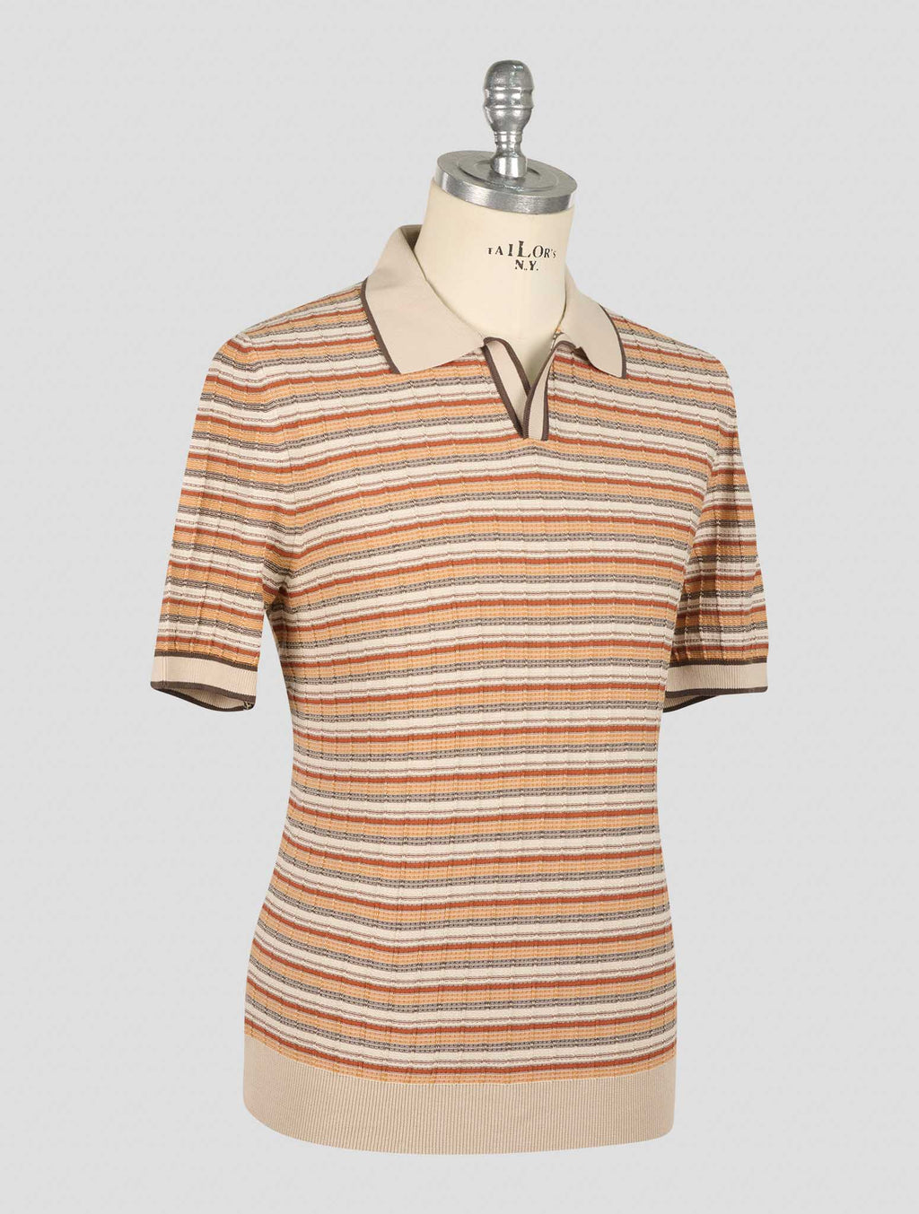 Gran Sasso Beige Multicolor Cotton Polo 2