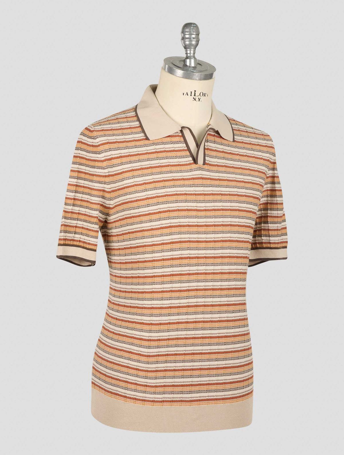 Gran Sasso Beige Multicolor Cotton Polo 2