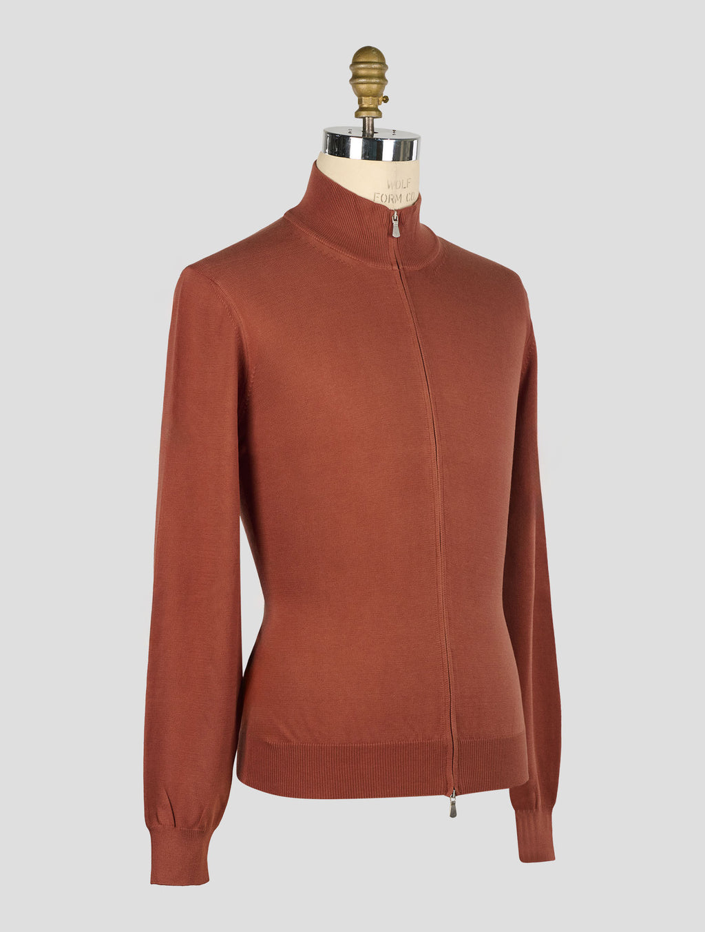Gran Sasso Brown Cotton Sweater Full Zip 2