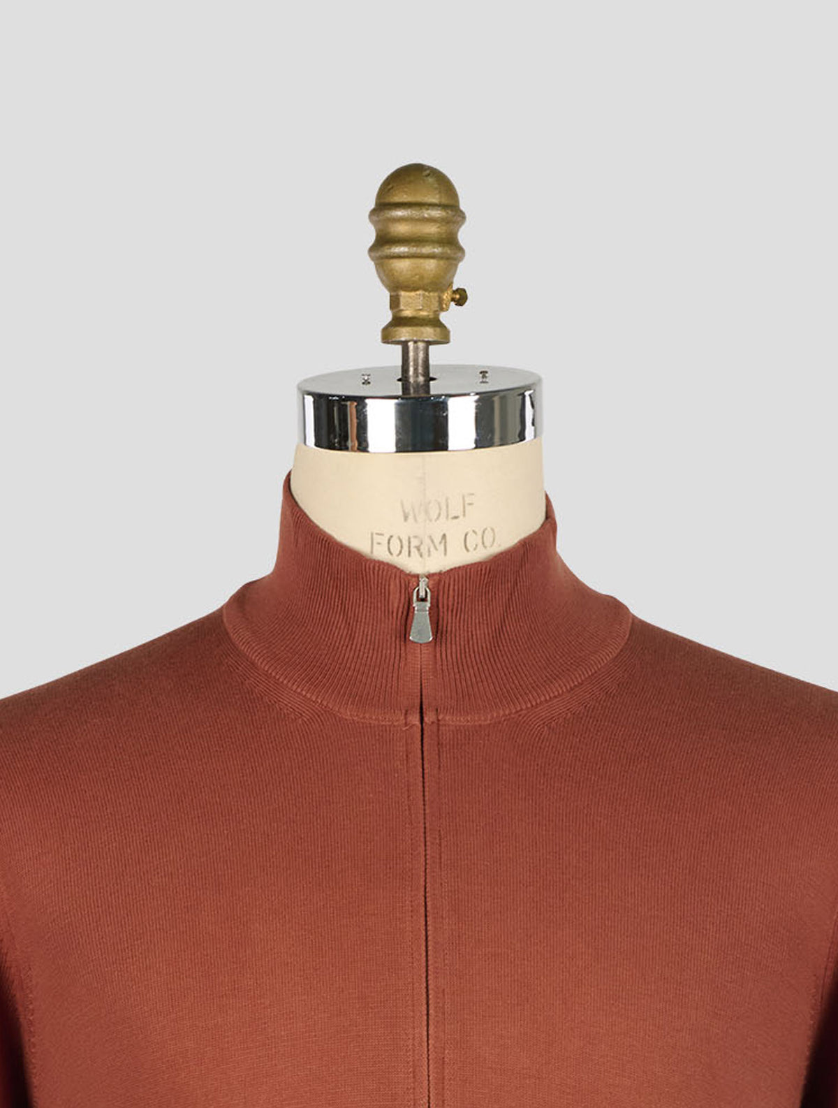 Gran Sasso Brown Cotton Sweater Full Zip 4