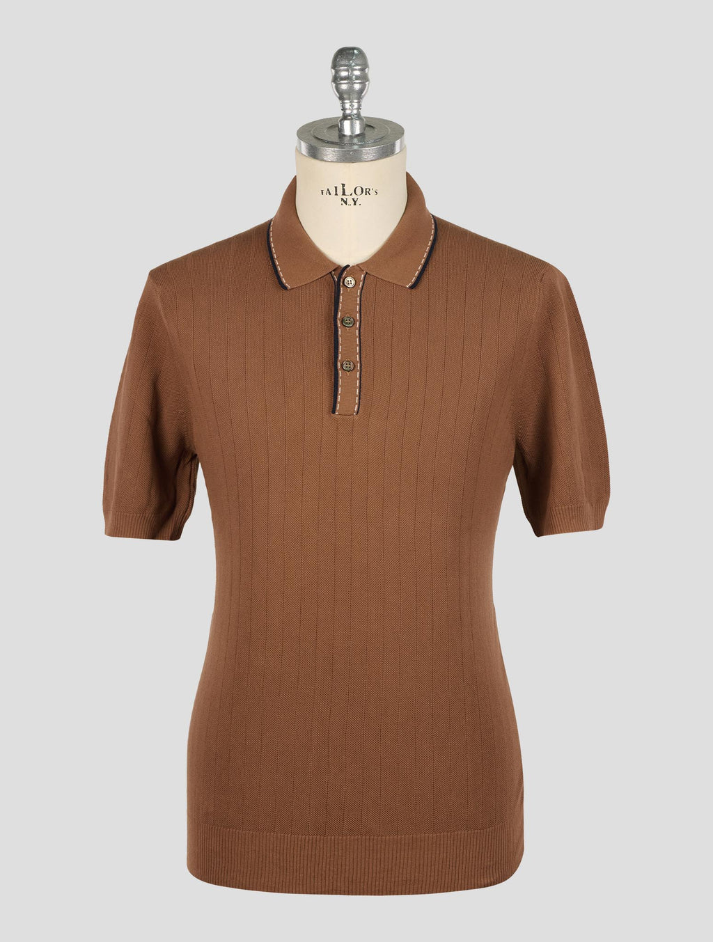 Gran Sasso Brown Cotton Polo 1