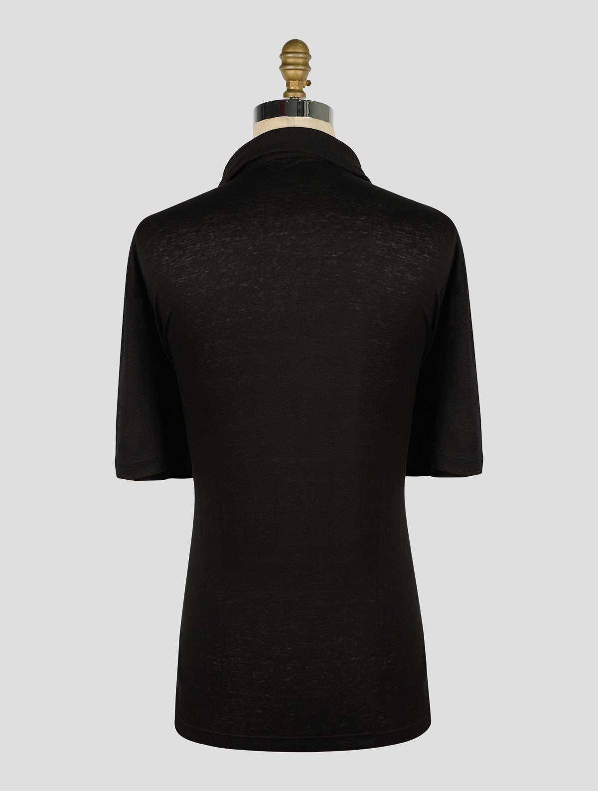 Gran Sasso Black Linen Polo 3