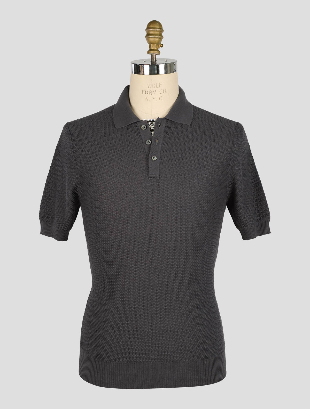 Gran Sasso Gray Cotton Polo 1
