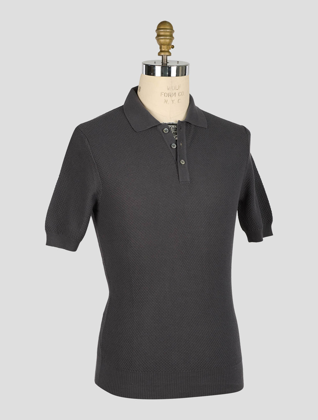 Gran Sasso Gray Cotton Polo 2