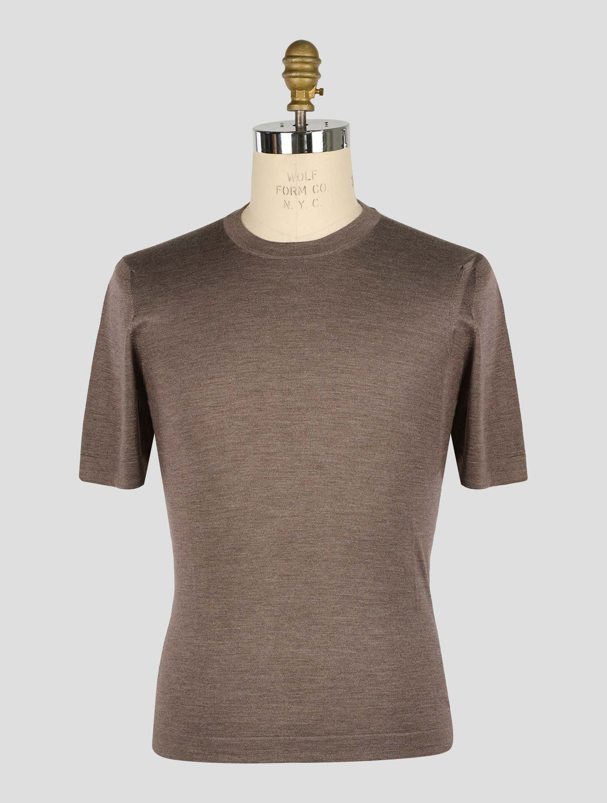 Gran Sasso Brown Virgin Wool Cashmere Silk T-Shirt 1