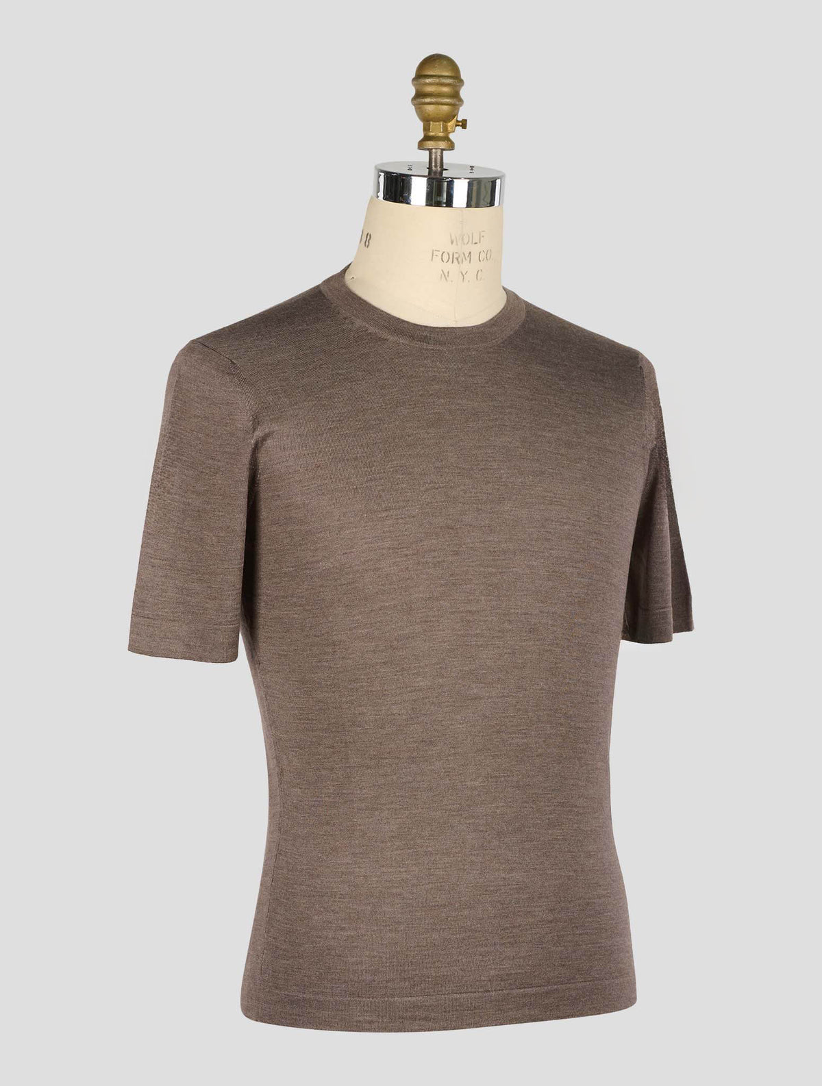 Gran Sasso Brown Virgin Wool Cashmere Silk T-Shirt 2