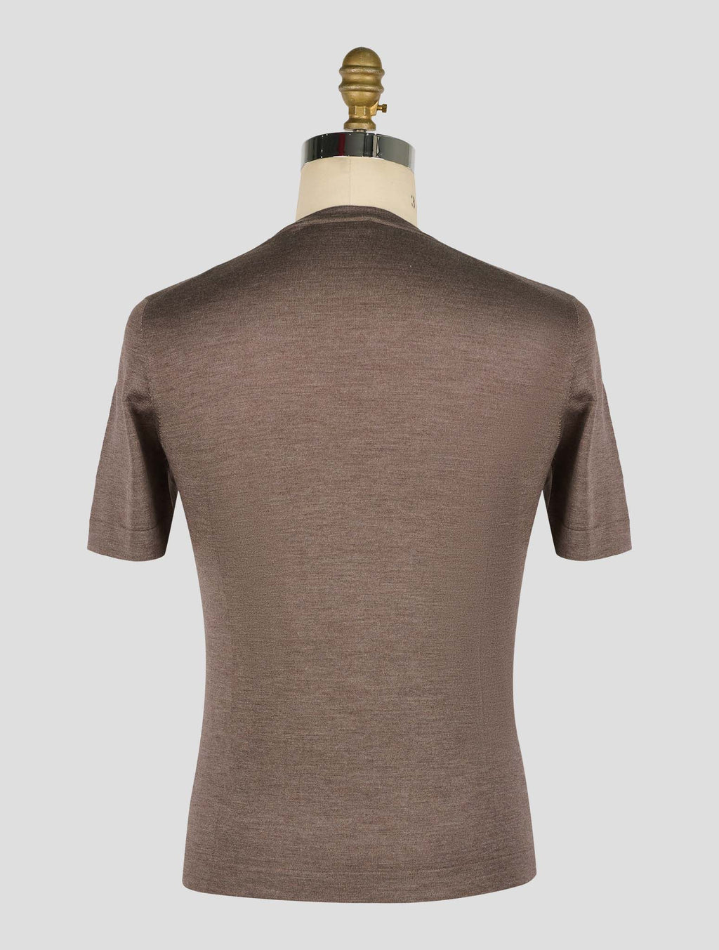 Gran Sasso Brown Virgin Wool Cashmere Silk T-Shirt 3