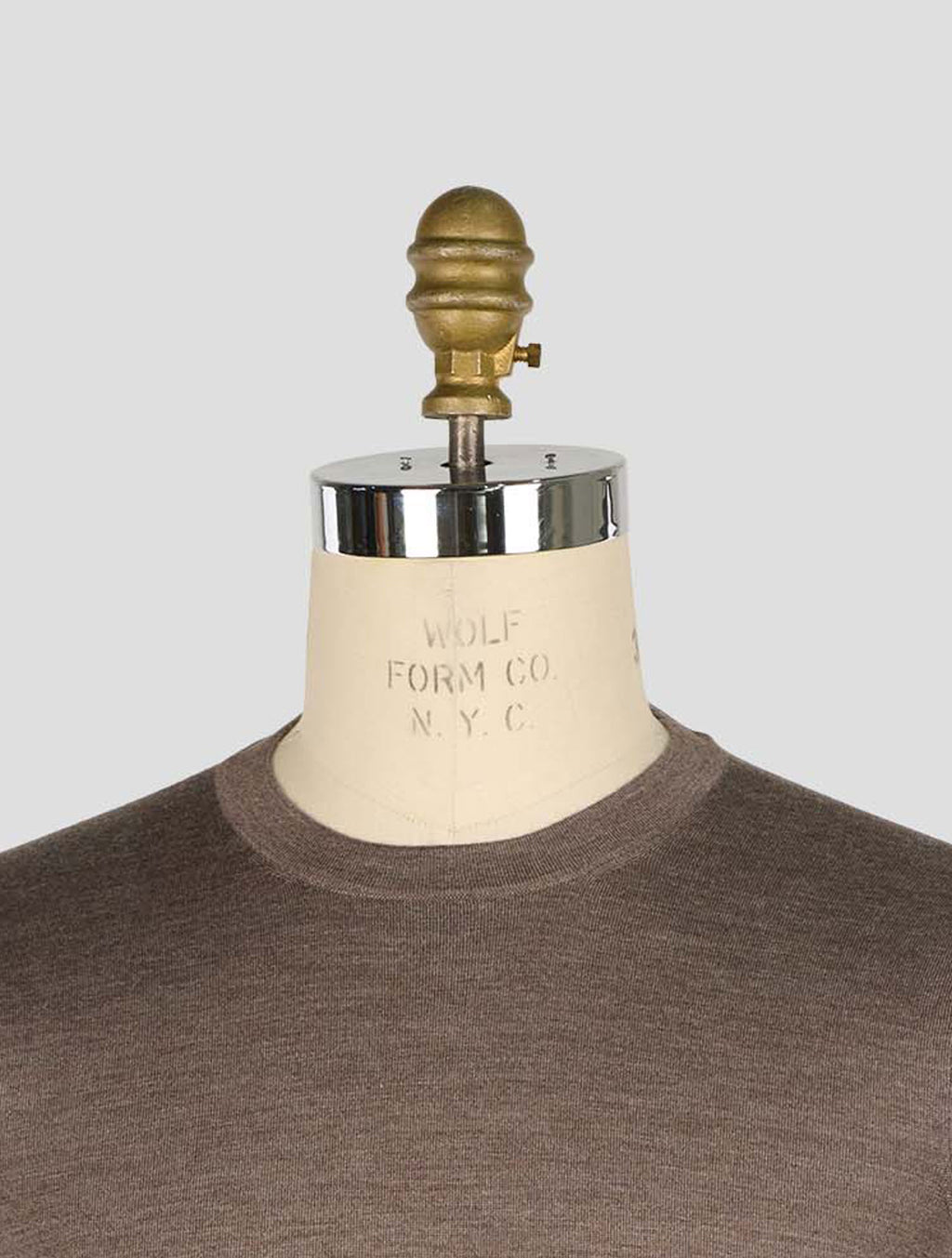 Gran Sasso Brown Virgin Wool Cashmere Silk T-Shirt 4