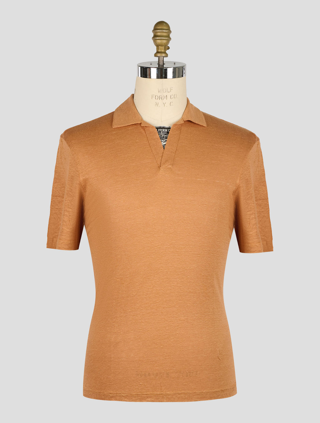 Gran Sasso Pumpkin Linen Polo 1