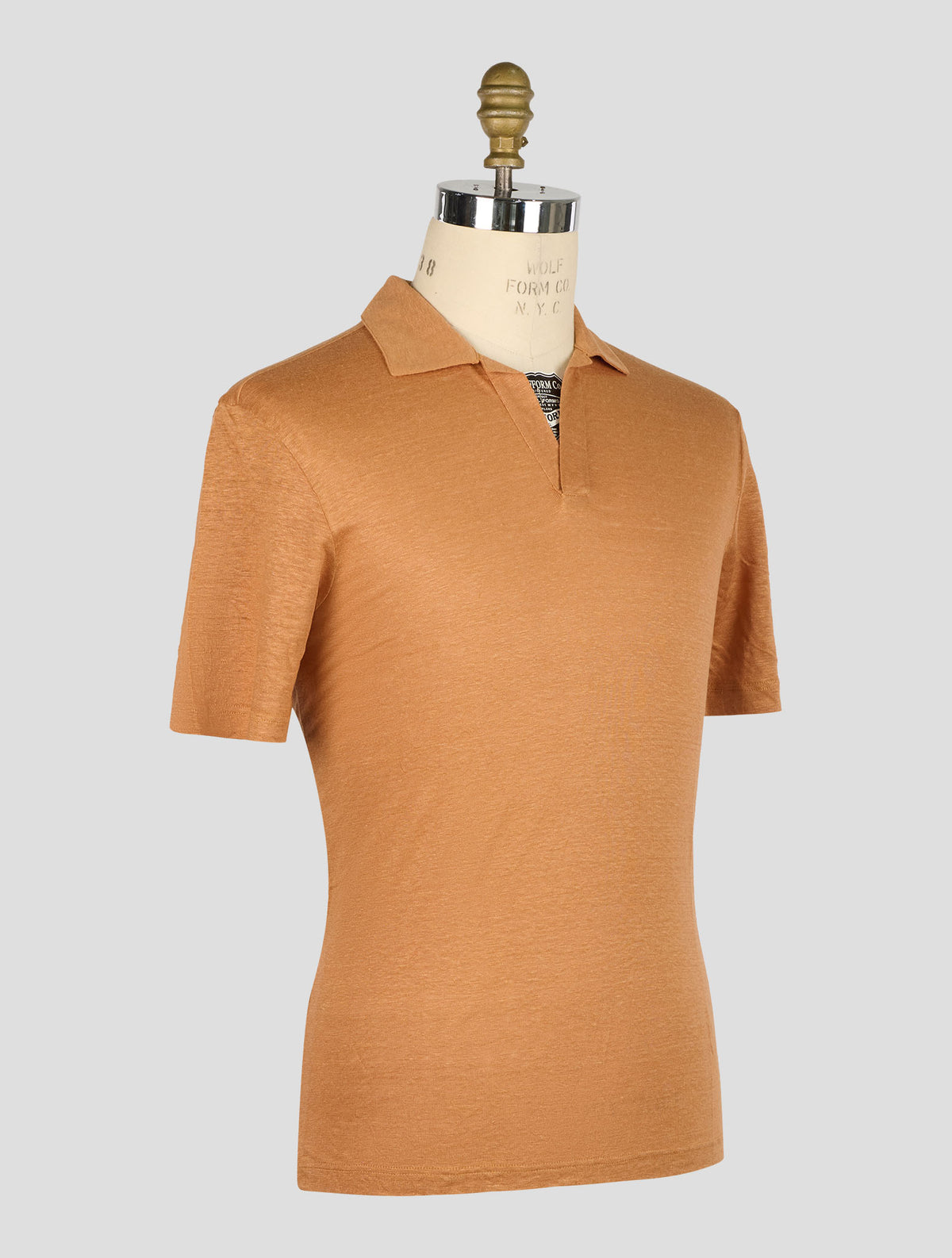 Gran Sasso Pumpkin Linen Polo 2