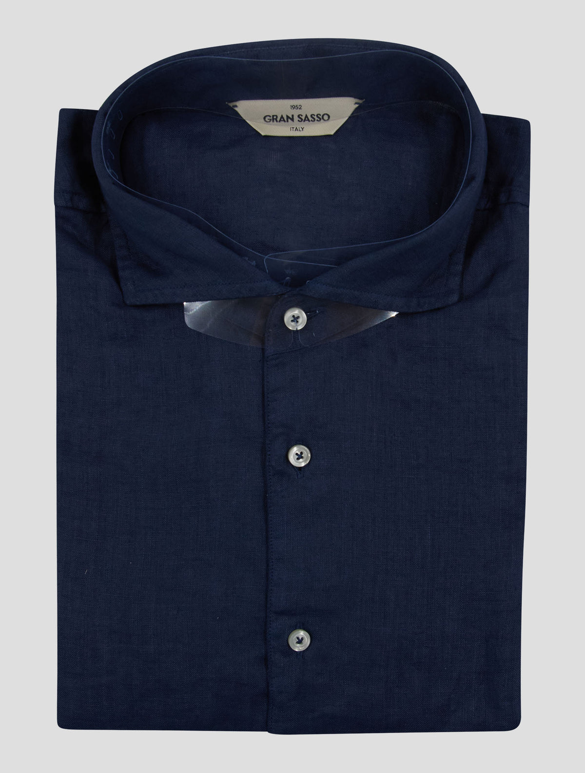 Gran Sasso Dark Blue Linen Shirt 1