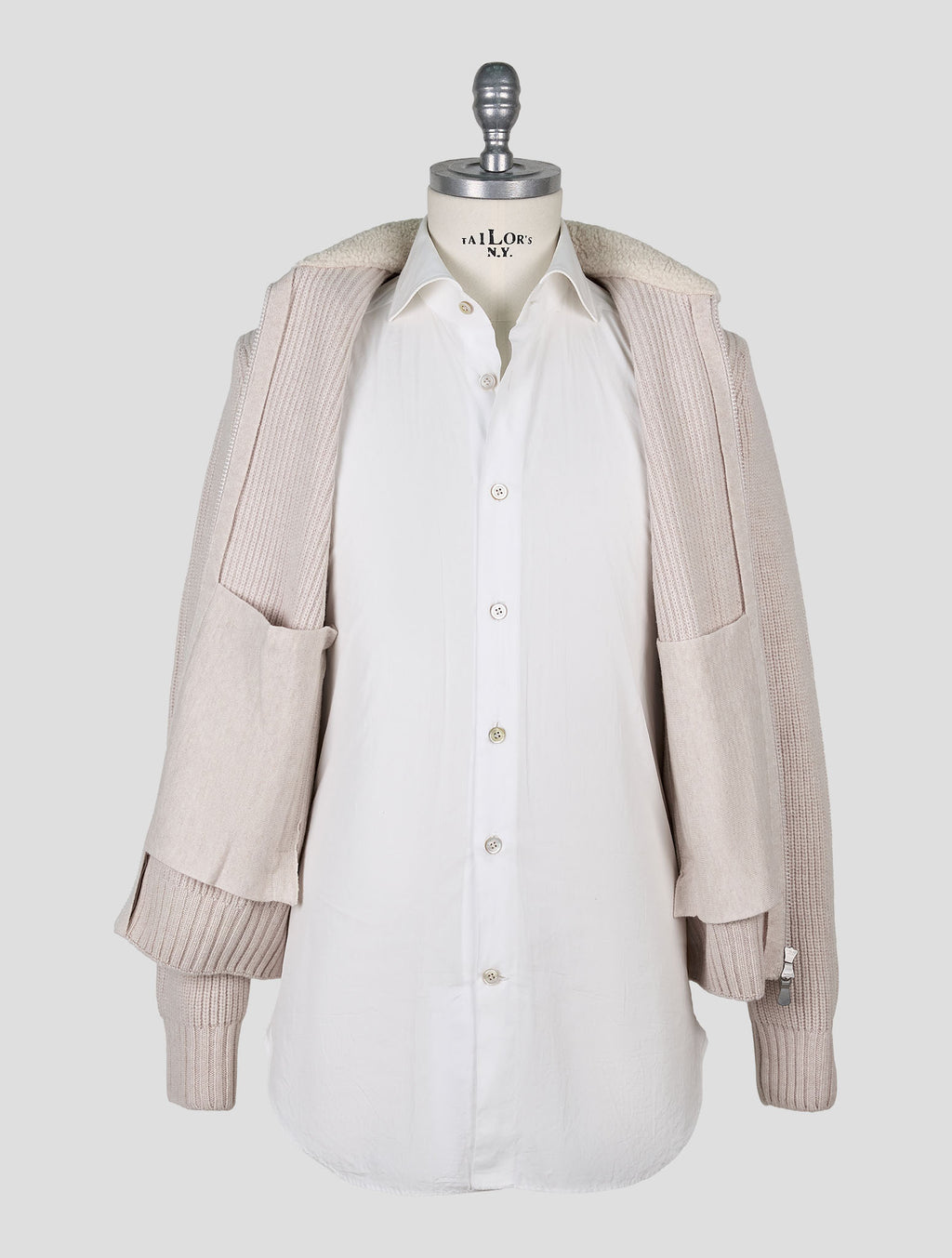 Gran Sasso Beige Virgin Wool Coat 5