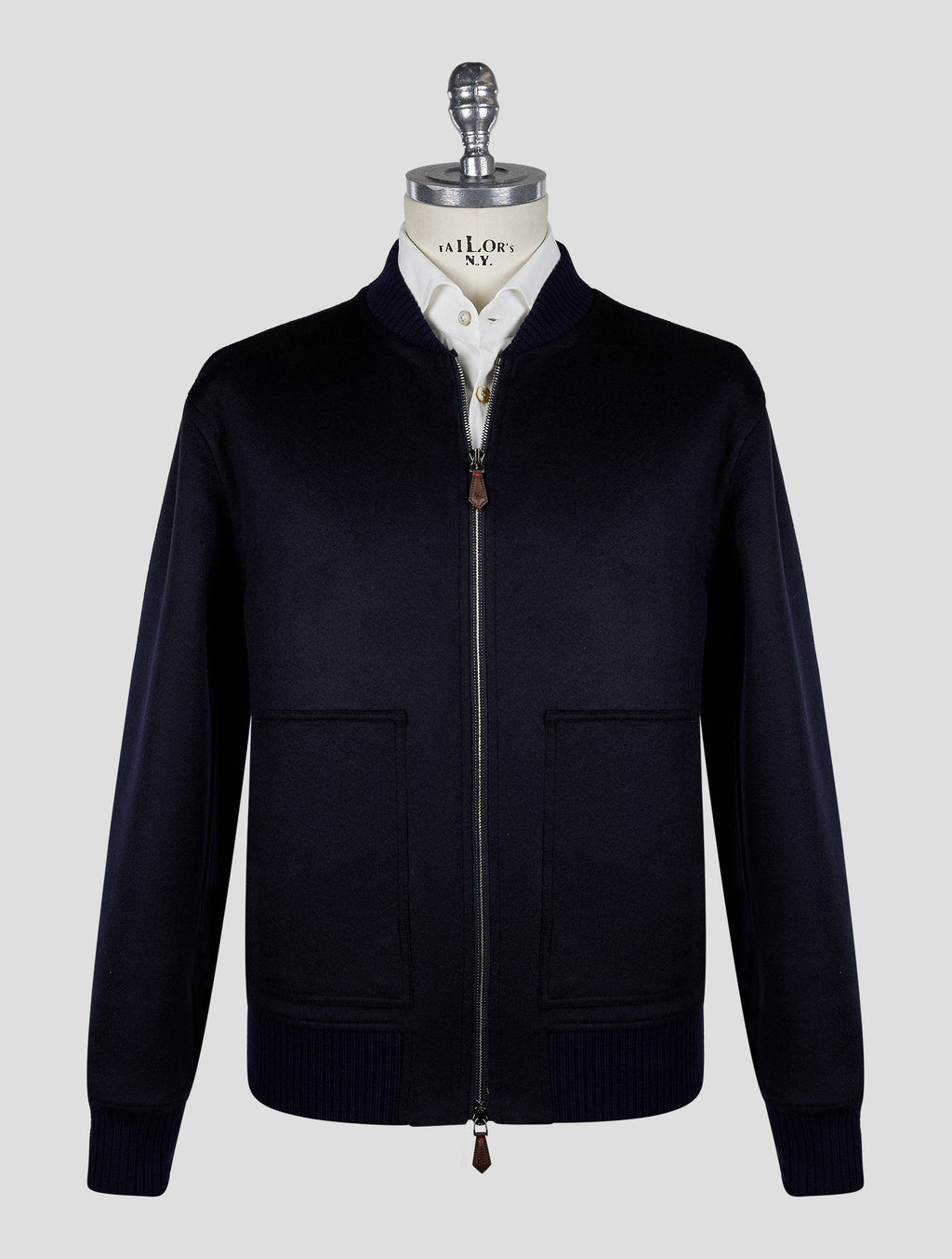 Isaia Dark Blue Cashmere Coat 1