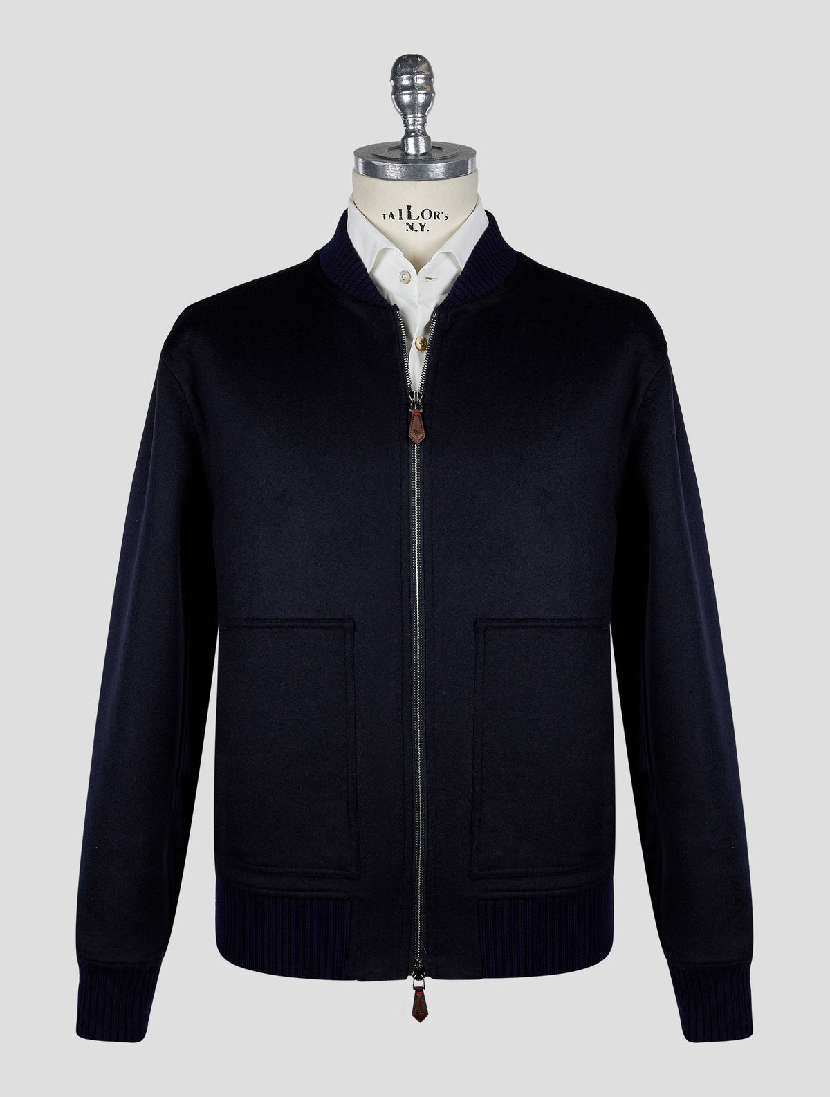 Isaia Dark Blue Cashmere Coat 1