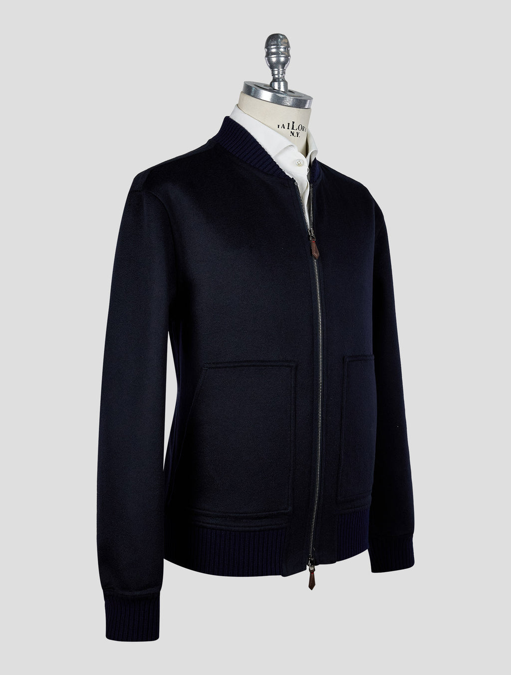Isaia Dark Blue Cashmere Coat 2