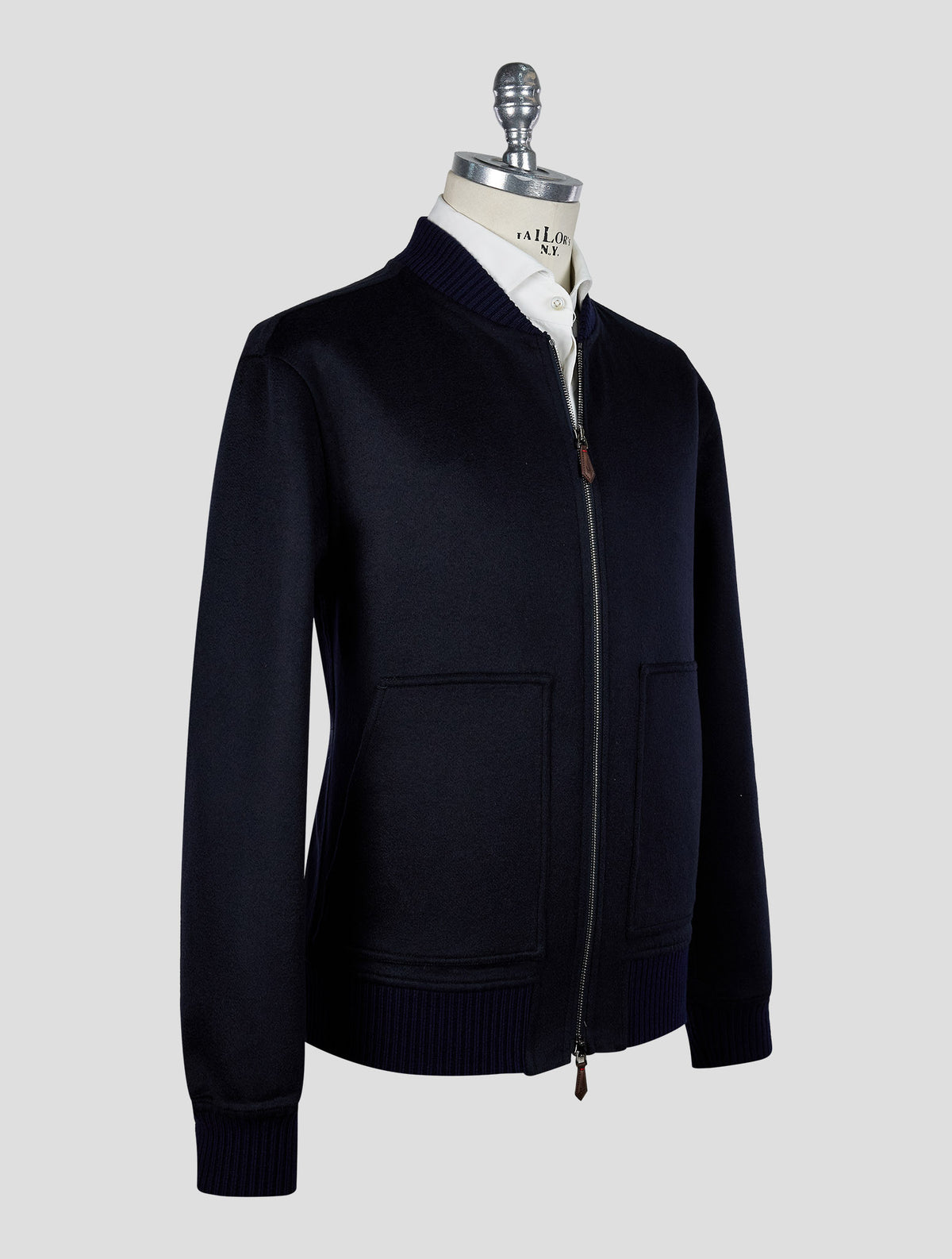 Isaia Dark Blue Cashmere Coat 2