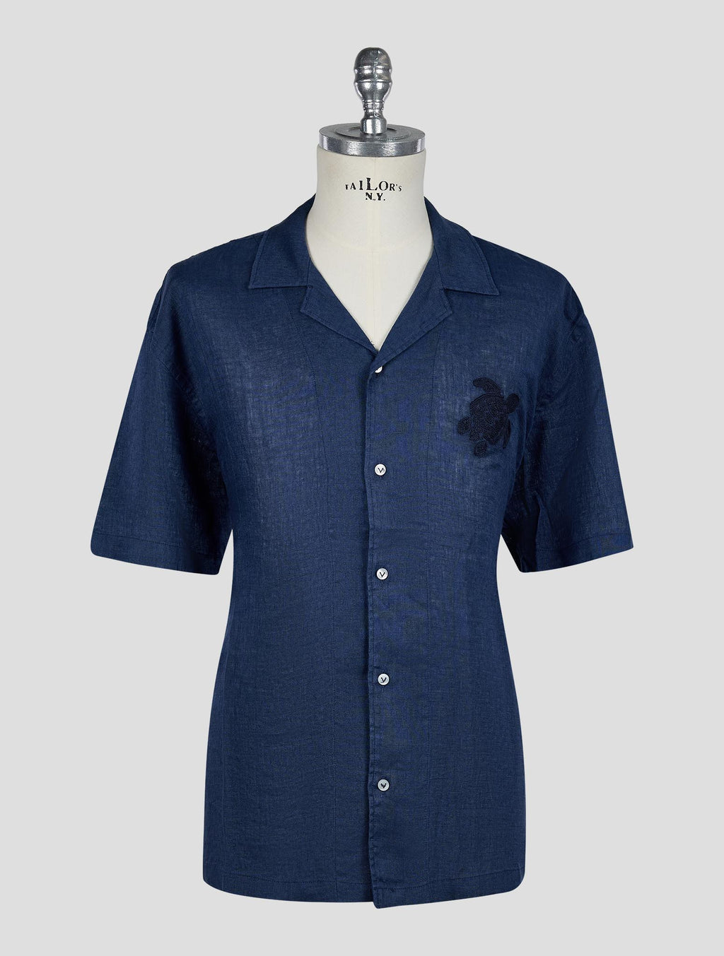 Vilebrequin Blue Linen Short Sleeve Shirt 1