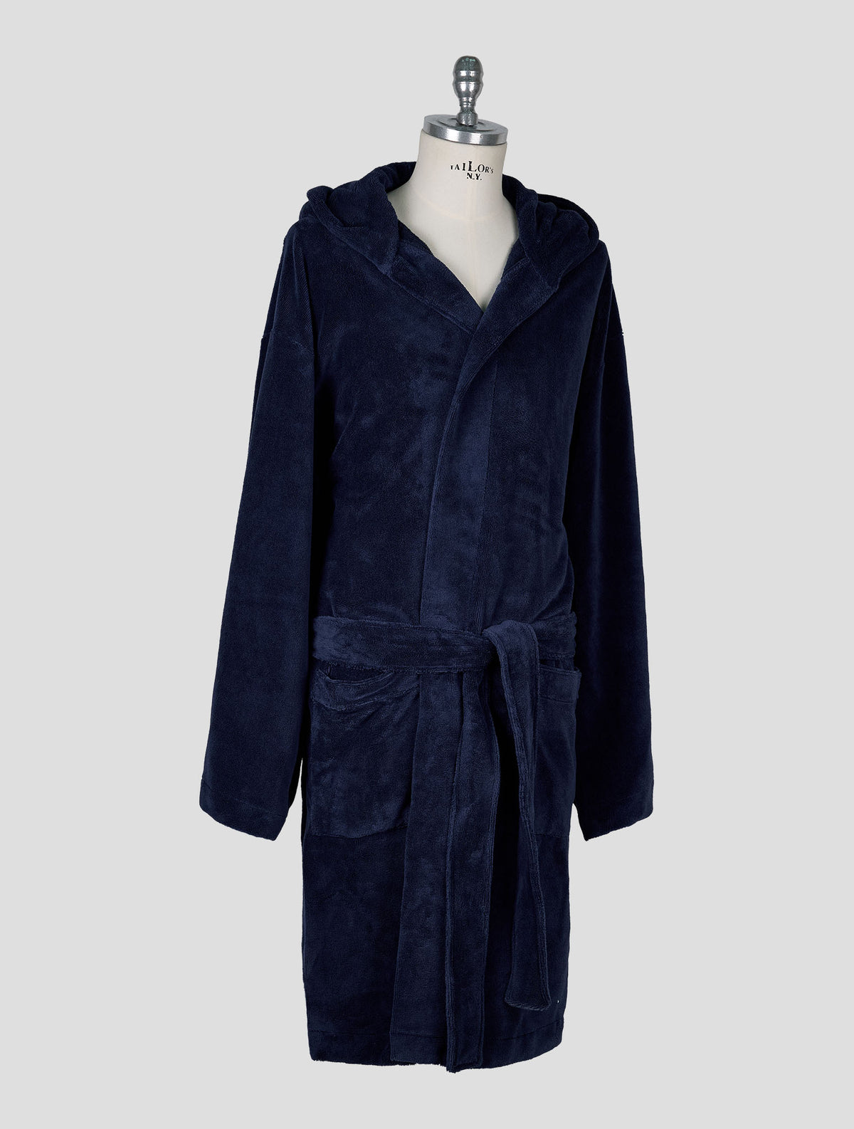 Kiton Viscose Pl Cotton Blue Bathrobe 2