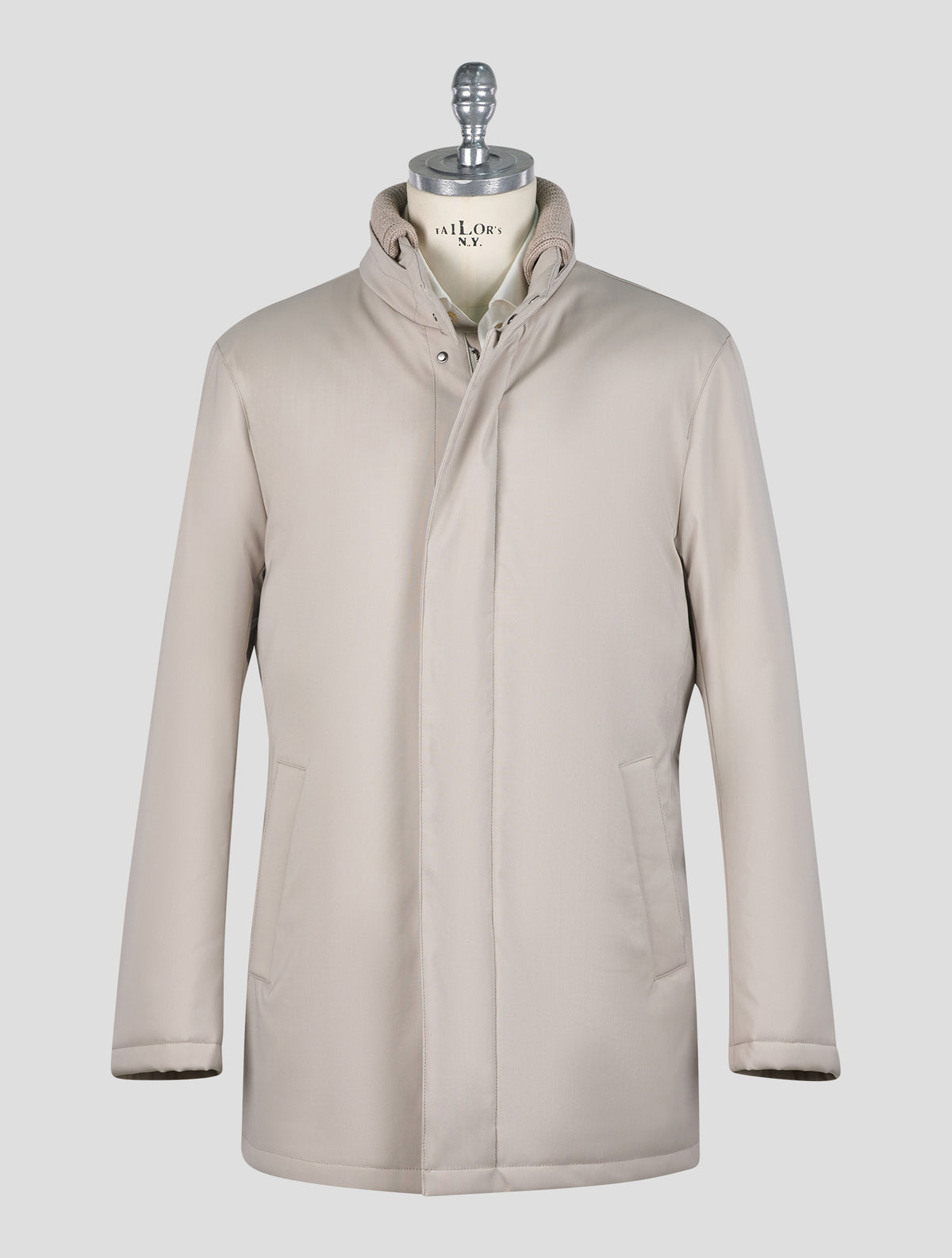 Gent'l Milano Beige Virgin Wool Pa Ea Overcoat 1