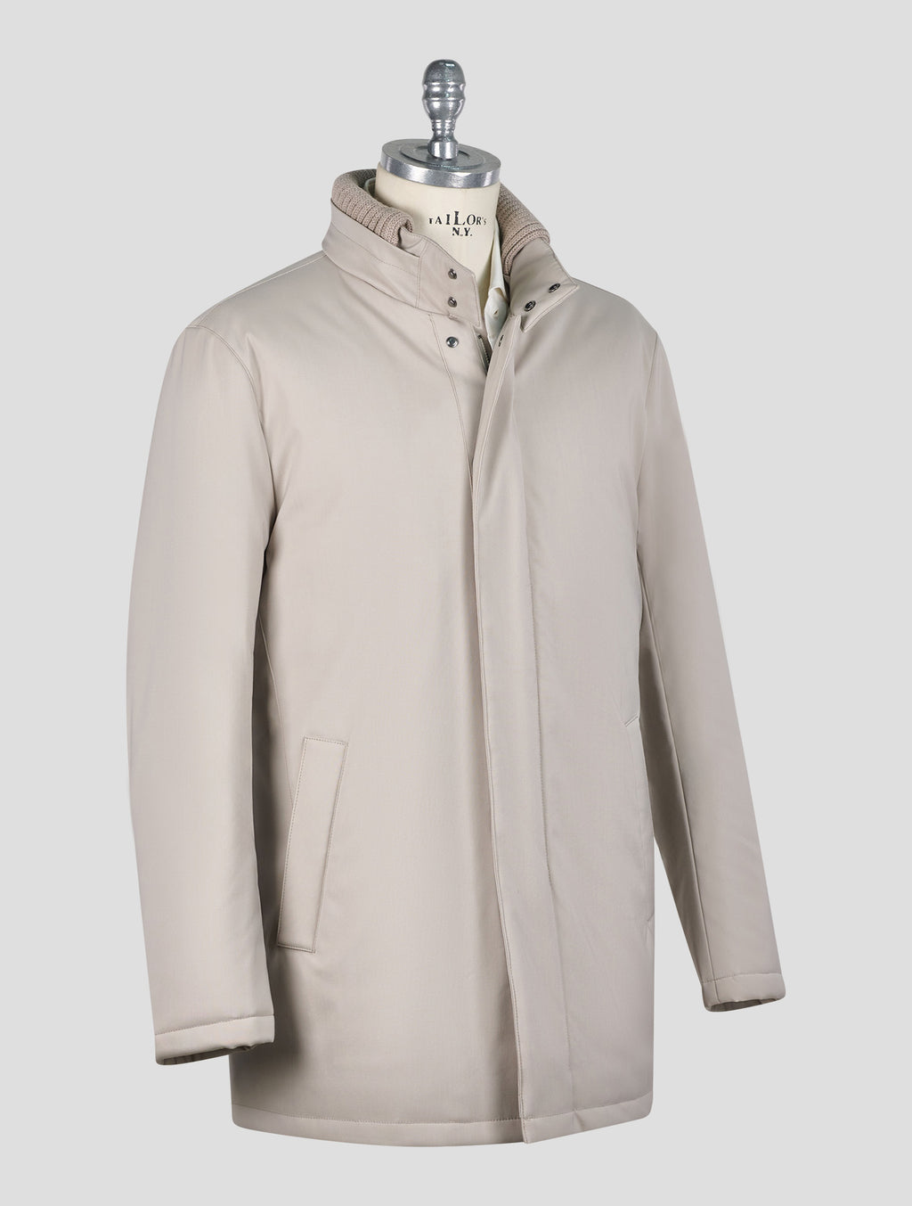 Gent'l Milano Beige Virgin Wool Pa Ea Overcoat 2