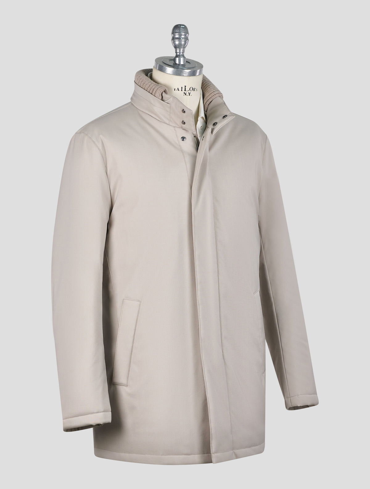 Gent'l Milano Beige Virgin Wool Pa Ea Overcoat 2