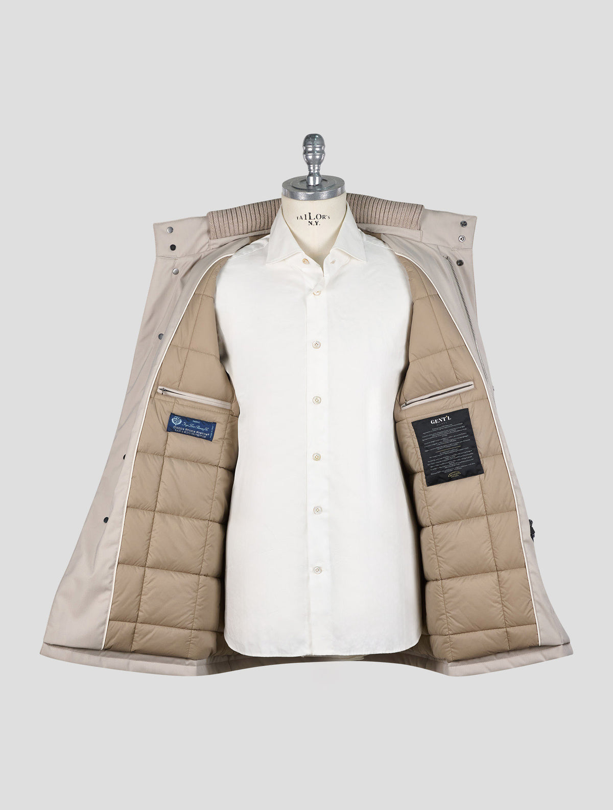 Gent'l Milano Beige Virgin Wool Pa Ea Overcoat 5