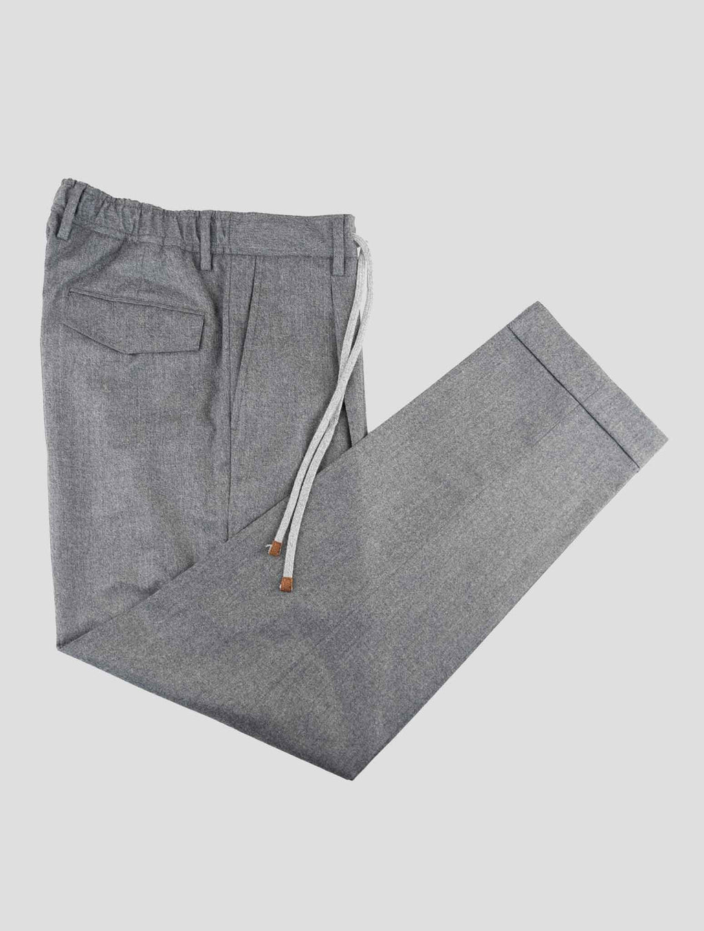 Barba Napoli Gray Virgin Wool Pants 1
