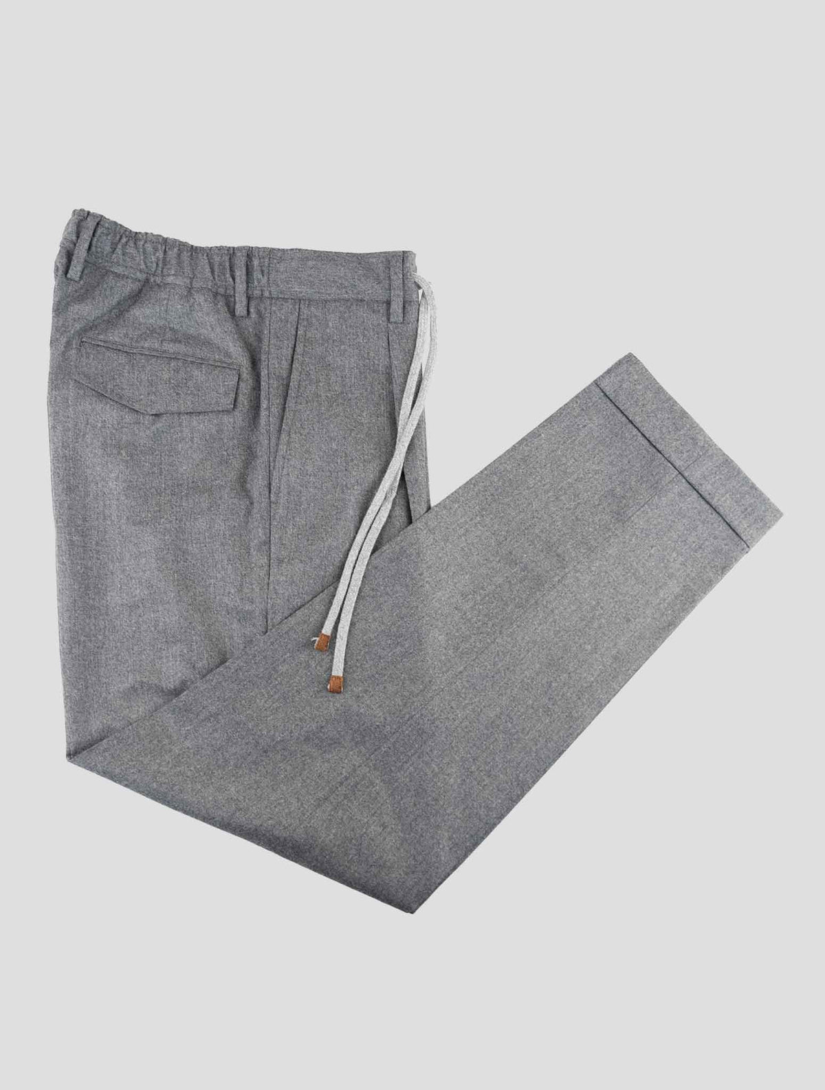 Barba Napoli Gray Virgin Wool Pants 1