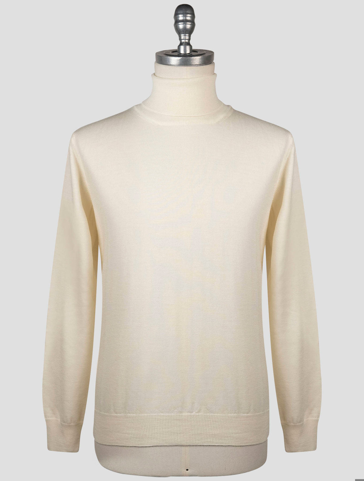 Gran Sasso White Virgin Wool Sweater Turtleneck 1