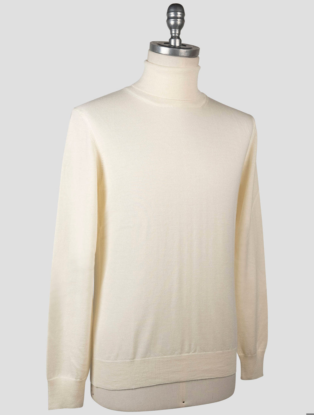 Gran Sasso White Virgin Wool Sweater Turtleneck 2