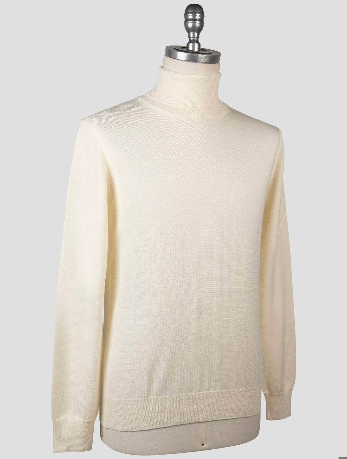 Gran Sasso White Virgin Wool Sweater Turtleneck 2