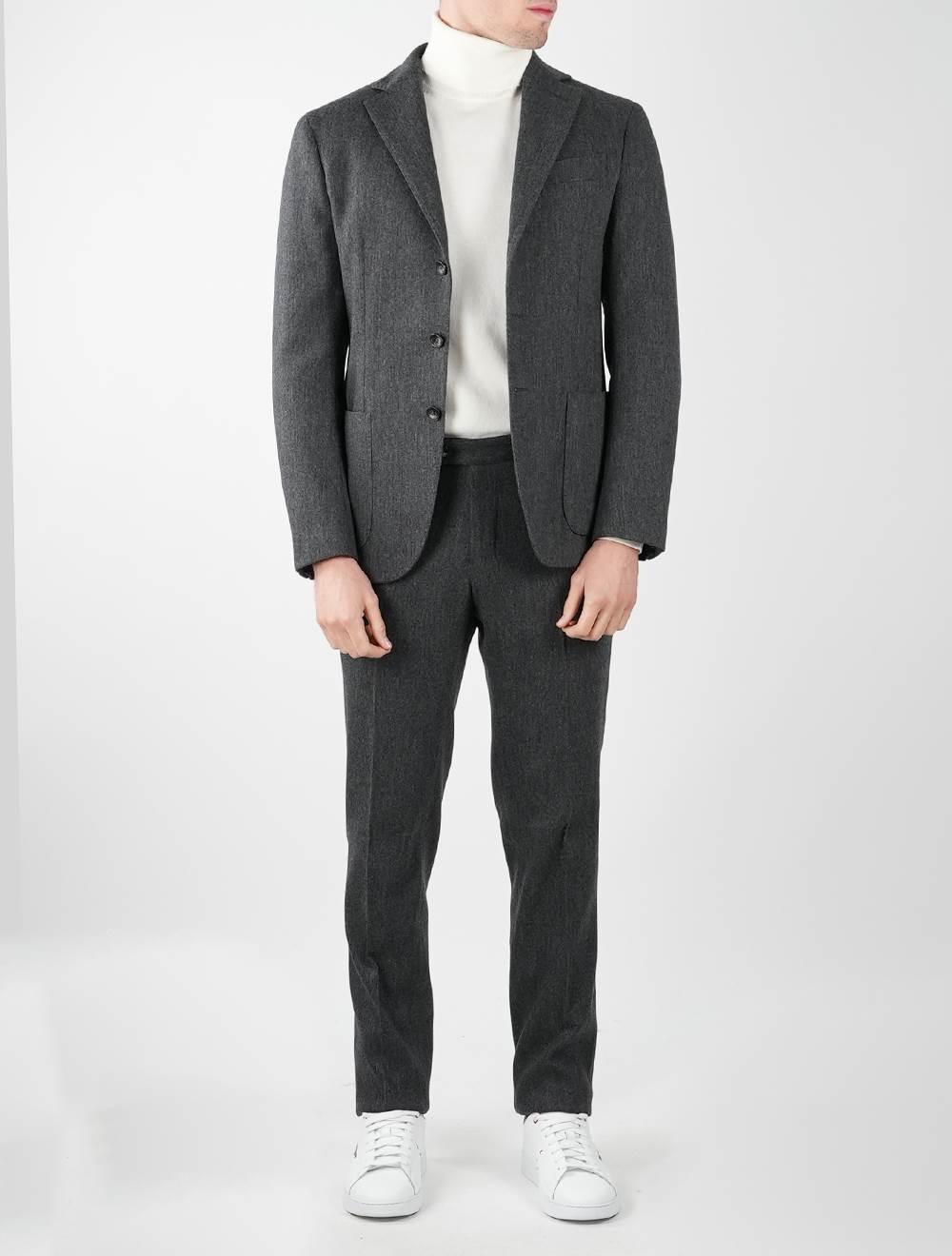 KIRED Gray Virgin Wool Cashmere Ea Suit 10