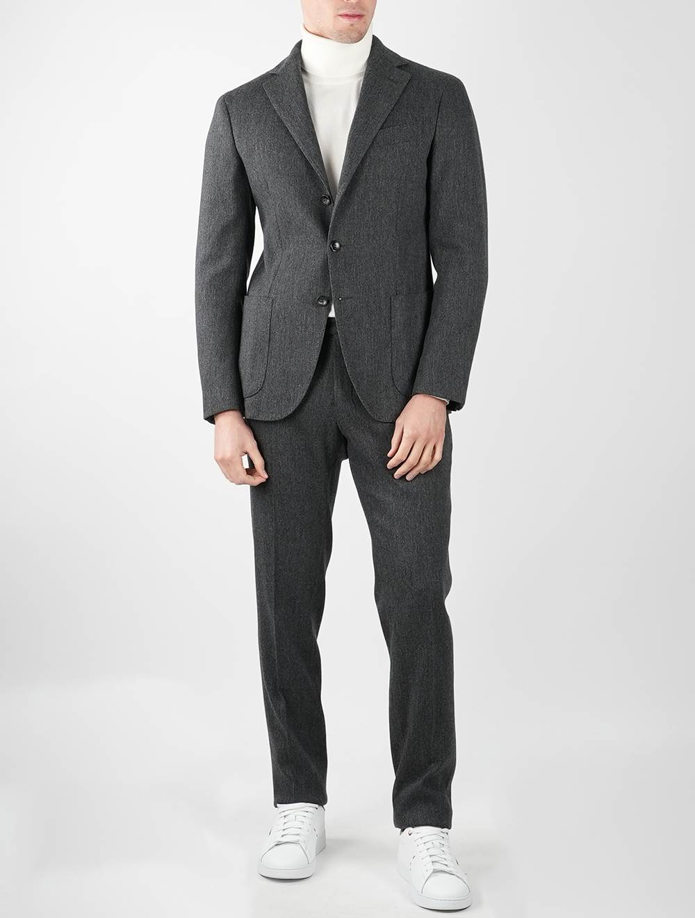 KIRED Gray Virgin Wool Cashmere Ea Suit 11