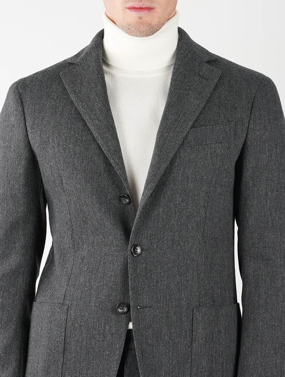 KIRED Gray Virgin Wool Cashmere Ea Suit 14