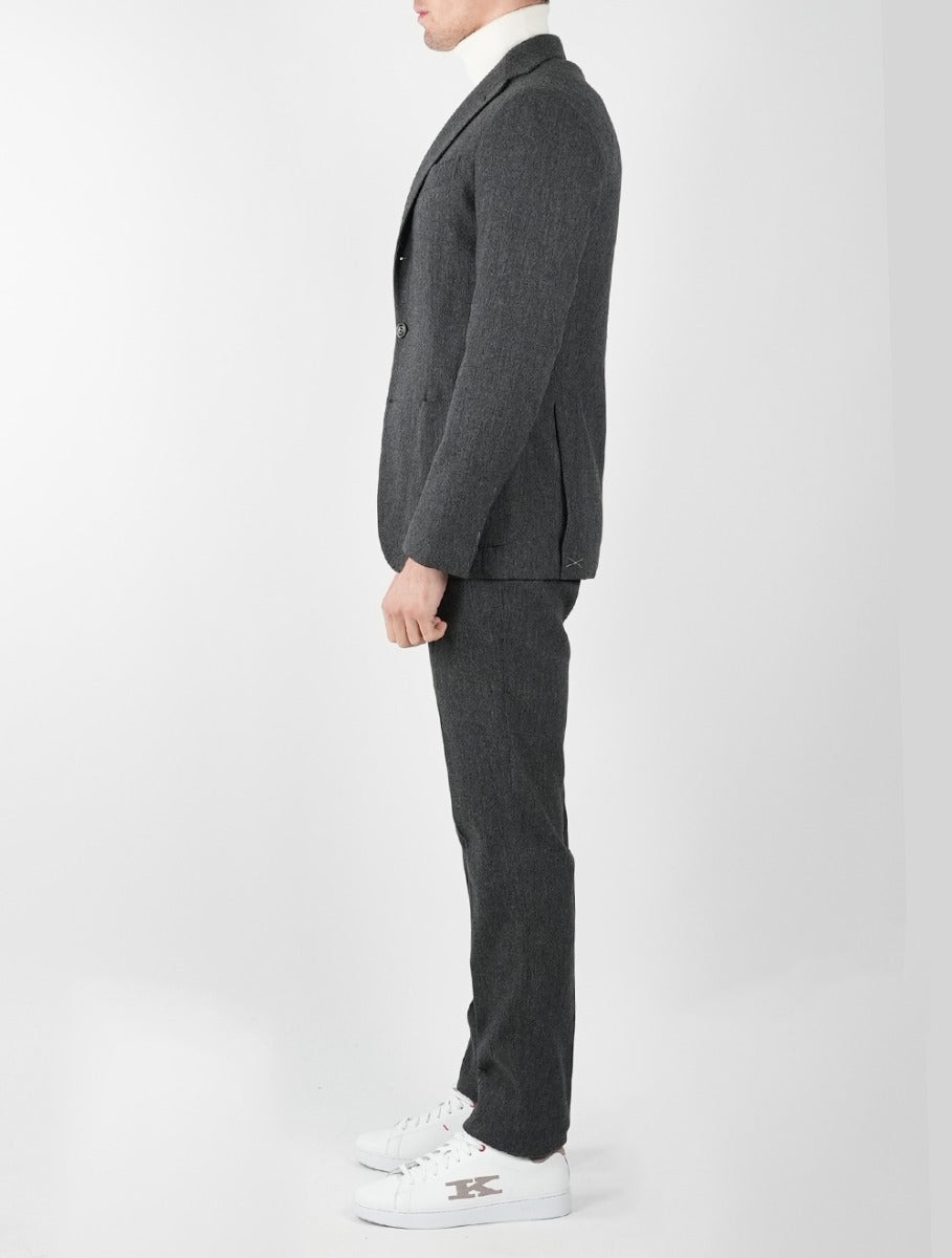KIRED Gray Virgin Wool Cashmere Ea Suit 4