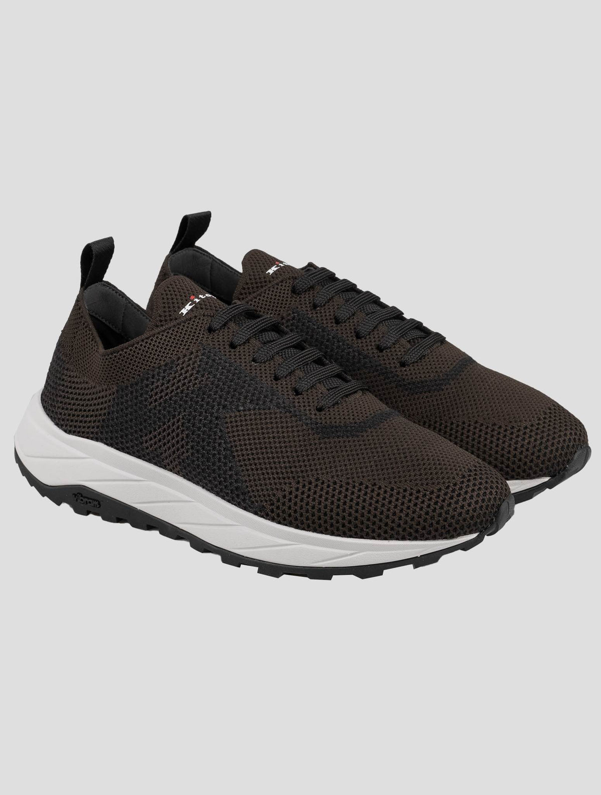 Kiton Brown Pl Pu Wool Sneakers KSY26 1