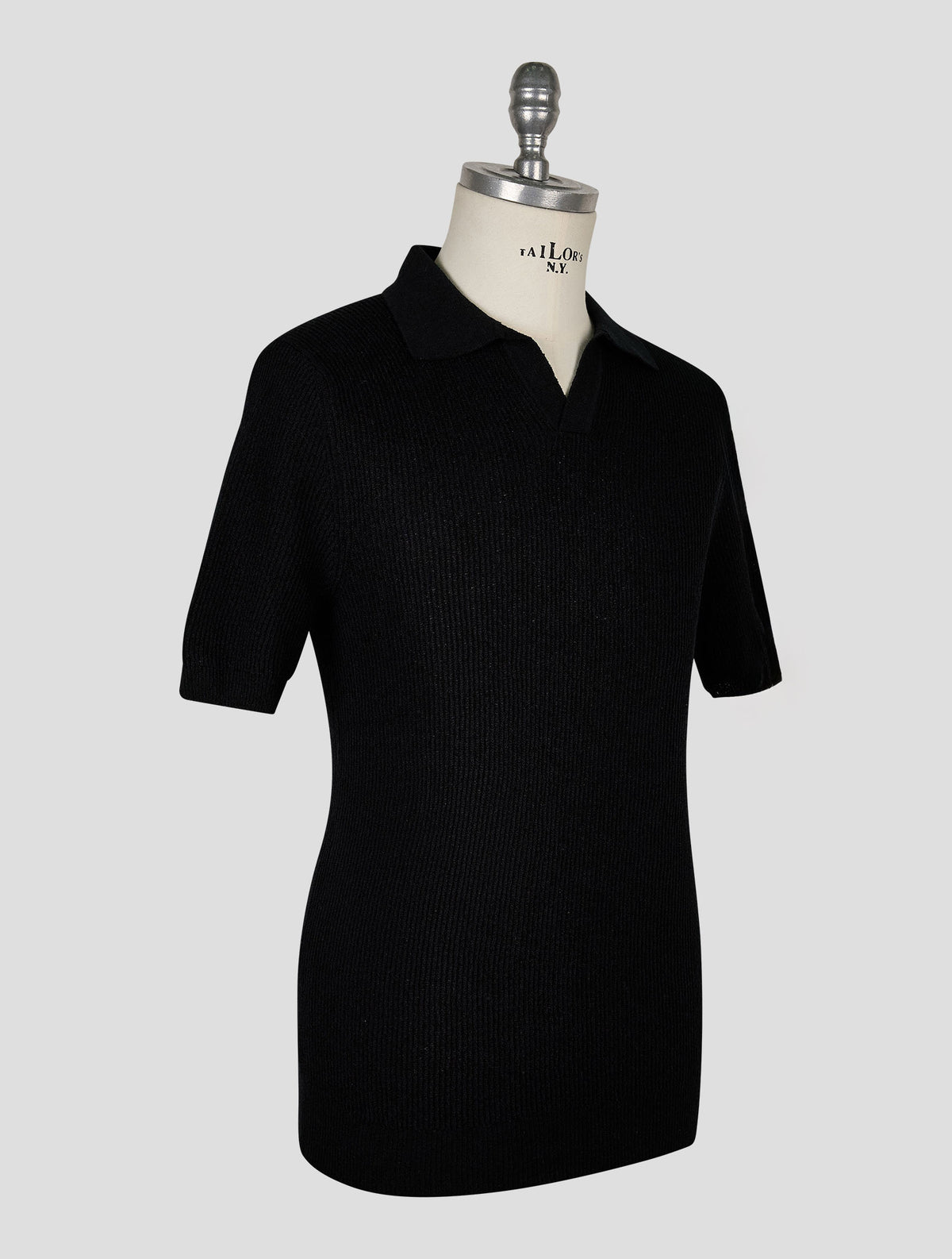 Gran Sasso Black Cotton Pa Polo Half Zip 2